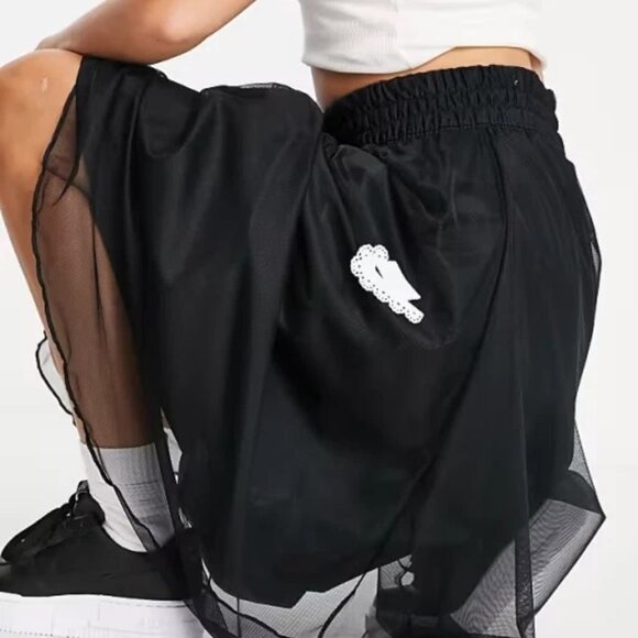 NEW Nike Tulle Midi Skirt Black sz S $60 - Picture 4 of 6